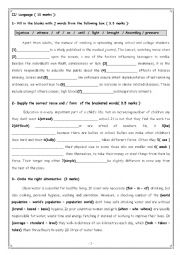 English Worksheet: Mock bac exam