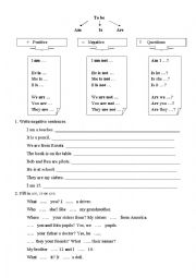 English Worksheet: Verb To Be