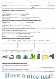 English Worksheet: Test of language