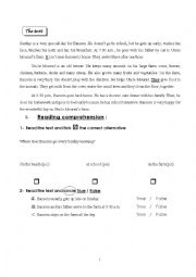 English Worksheet: daily routine