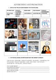 English Worksheet: Advertising