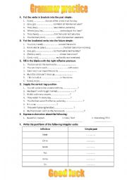 past and future simple worksheet