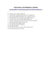 English Worksheet: Fawlty towers - The wedding party - Comprehension questions and answers.