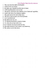 English Worksheet: Passive Voice