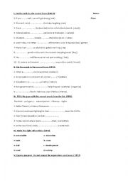 English Worksheet: grammar exercises