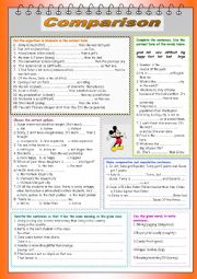 English Worksheet: Comparison of Adjectives