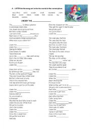 English Worksheet: Under the sea