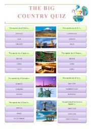 English Worksheet: COUNTRIES- QUIZ