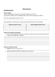 English Worksheet: Womens Work Writing Workshop