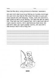 English Worksheet: pronoun paragraph