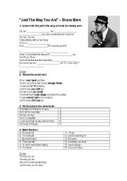 English Worksheet: Vocabulary of the body through songs 