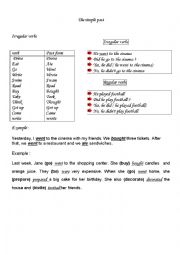 the  past simple (irregular verbs)