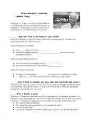 English Worksheet: Nelson Mandelas Leadership Lessons