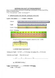 English Worksheet: Imperial/US units of measurement