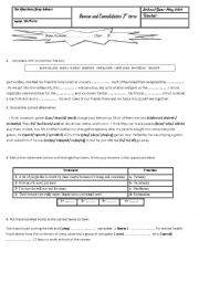 English Worksheet: review and consolidation For 9th forms 3rd term