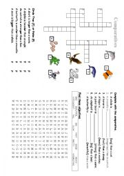 English Worksheet: comparing animals