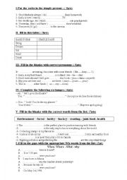 English Worksheet: common core exercises