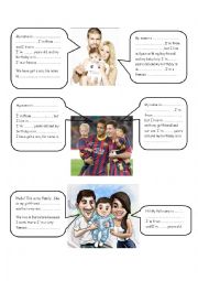 English Worksheet: FIFA World Cup - players and their families