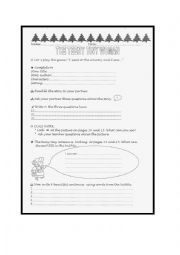 English Worksheet: The teeny tiny woman