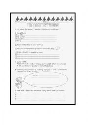 English Worksheet: The teeny tiny woman