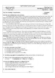 English Worksheet: The MAYA civilisation