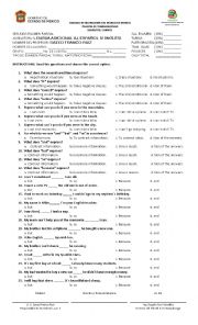 English Worksheet: cobaems teste for 4th graders