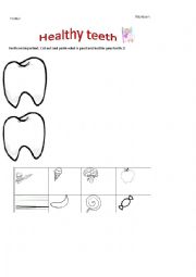 English Worksheet: healthy teeth