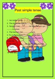 English Worksheet: Past simple tense