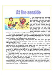 English Worksheet: At the seaside. Reading