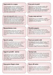 English Worksheet: Mamo cards: Garden tips