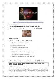 English Worksheet: Ted talks --- Robinson