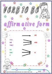 English Worksheet: To Be Affirmative Form