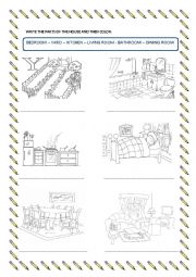 English Worksheet: Parts of the house