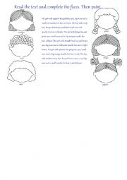 English Worksheet: comprehension text