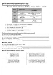 English Worksheet: Frequency adverbs