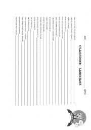 English Worksheet: CLASSROOM LANGUAGE