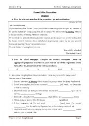 English Worksheet: Gerund After Preposition 