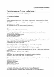 English Worksheet: present perfect