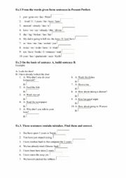 English Worksheet: present perfect - affirmatives, interrogatives and negatives