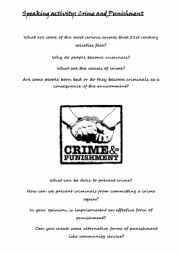 English Worksheet: Crime and Punishment