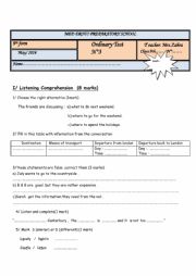 English Worksheet: 9th form mid term test 3