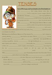 English Worksheet: Tenses in context! Present and Past (Simple&Continuous)
