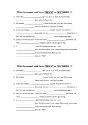 English Worksheet: Present OR Past simple???
