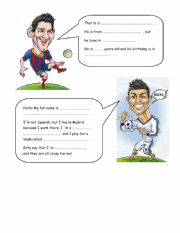 English Worksheet: FIFA World Cup - players personal info 2