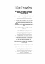 English Worksheet: passive voice