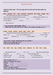 English Worksheet: Gap Filling Activities