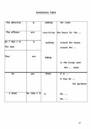 Substitution table detective story