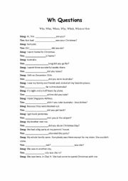 English Worksheet: Wh- Questions