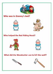 English Worksheet: litttle red riding hood