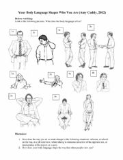 English Worksheet: Your Body Language Shapes Who You Are